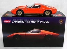 Kyosho Lamborghini Miura P400S 1/18 Scale Orange Diecast Model Car