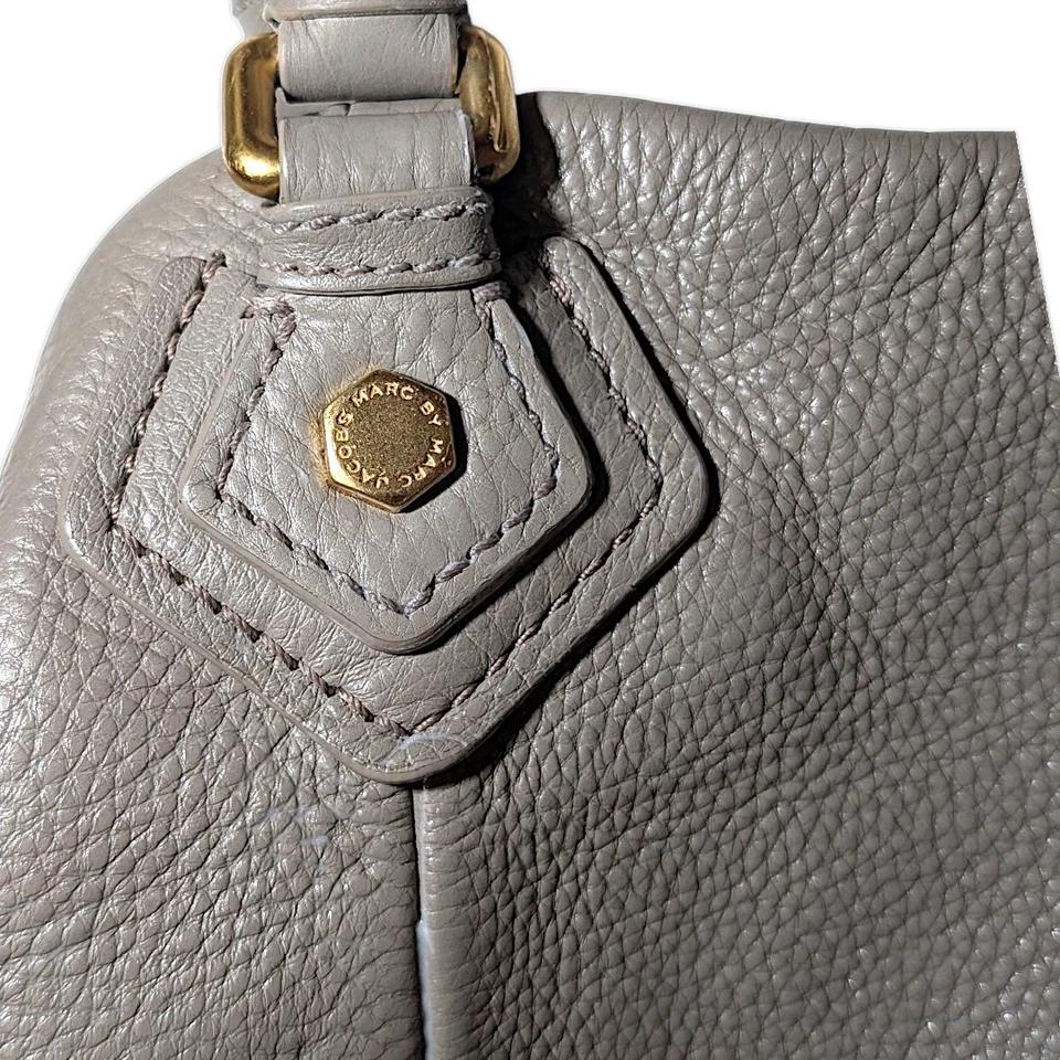 Marc By Marc Jacobs Q Fran Large Grey Pebbled Leather Shoulder Tote Bag - Image 4 of 4