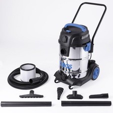 SGS 40 Litre Stainless Steel Workshop Wet and Dry Vacuum with Power Tool Adapter