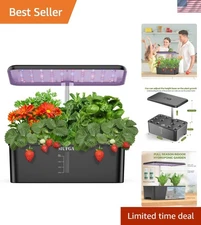 12 Pods Indoor Hydroponics System with LED Grow Light - Perfect for Fresh Herbs