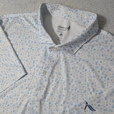 NEW Johnnie-O Polo Shirt Mens XXL Malibu Blue Swing Juice Golf Stretch JMPO1130