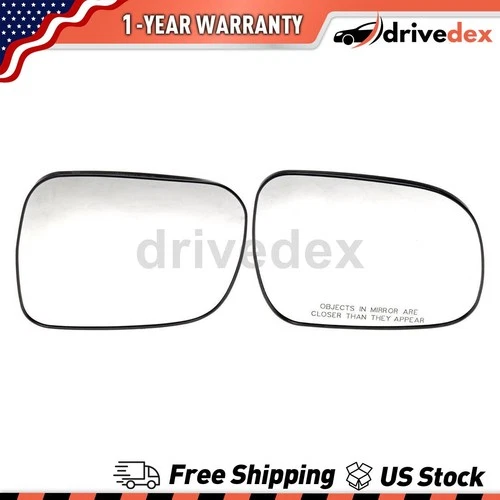 Pair Dorman - HELP Door Mirror Glass Fits 2004 2005 2006 2007 2008 Toyota Sienna
