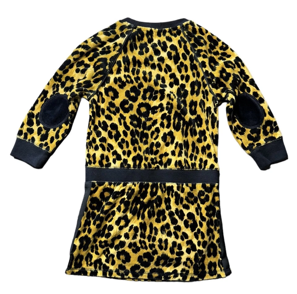 Vestido de veludo infantil de alta costura suculento, tamanho M (6-7) estampa animal. - Imagem 2 de 4