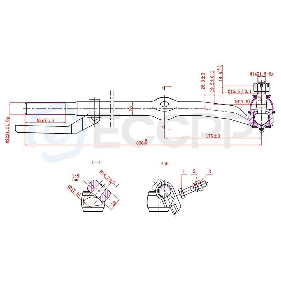 10Pcs Front Suspension Kit Lower Ball Joints Tie Rod Ends For 87-1996 Ford F-150 - Image 4 of 4