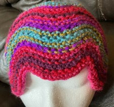 DECO TEXTURED WAVE EDGE REVERSIBLE CLOCHE HAT KNITTING PATTERN FRANSKNITS OOAK 