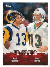 2000 Topps Football Combos TC10 40 TD Club Kurt Warner & Dan Marino