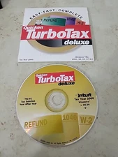 Quicken TurboTax Deluxe Tax Year 2000 for Windows Refund 1040 W-2