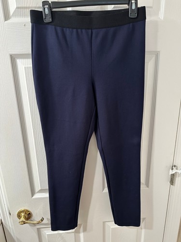 Talbots Soho Navy Blue Pull-On Ankle Pant 6P Slim Leg Work Casual Stretch