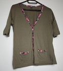 BASLER Shirt Top Oberteil kurzärmlige Bluse Baumwolle braun rosa Damen Gr. 38