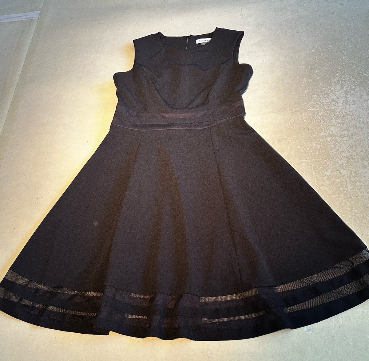 Calvin Klein Womens Blk Sleeveless Fit-Flare Midi Dress Sz 6 Pre-owned | eBay Calvin Klein Womens Blk Sleeveless Fit-Flare Midi Dress Sz 6 Pre-owned | eBay