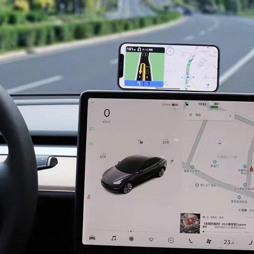 Central Control Screen Magnetic Suction GPS Car Phone Holder For Tesla Model 3/Y - Photo 10/14