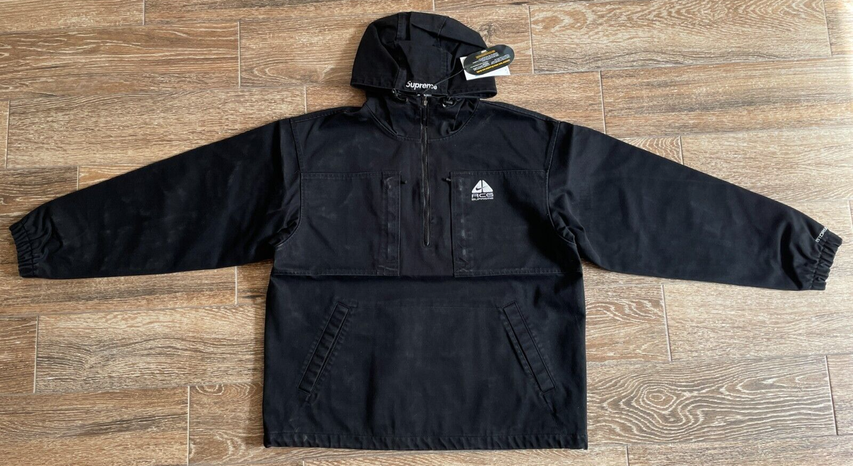 Supreme Nike ACG Denim Pullover Jacket Black Medium M NEW IN HAND FW22 Supreme Nike ACG Denim Pullover Jacket Black Medium M NEW IN HAND FW22