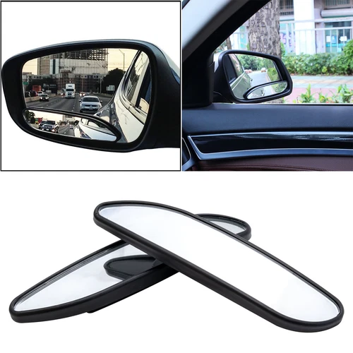 Rhombus Shape Stick On Adjust Rear View Convex Wide Blind Spot Auxiliary Mirrors