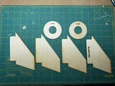 29mm Plywood Fin and Ring Upgrade for Estes #2162 Big Daddy Model Rocket Kit 