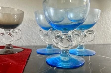 Morgantown Glasses 12 Piece Chanticleer Rooster 4" Rainbow Cocktail 1950