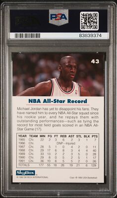 1992 Skybox USA Basketball 43 Michael Jordan - PSA 8 | eBay