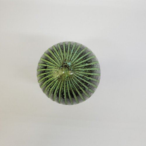 Egg Shaped Verdigris Metal Finial Tabletop Mantel Pedestal Fluted Orb Patina - Picture 2 of 12