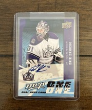 Erik Ersberg Jonas Hiller 2009-10 MVP Hockey One on One Dual Auto Card #A-HE