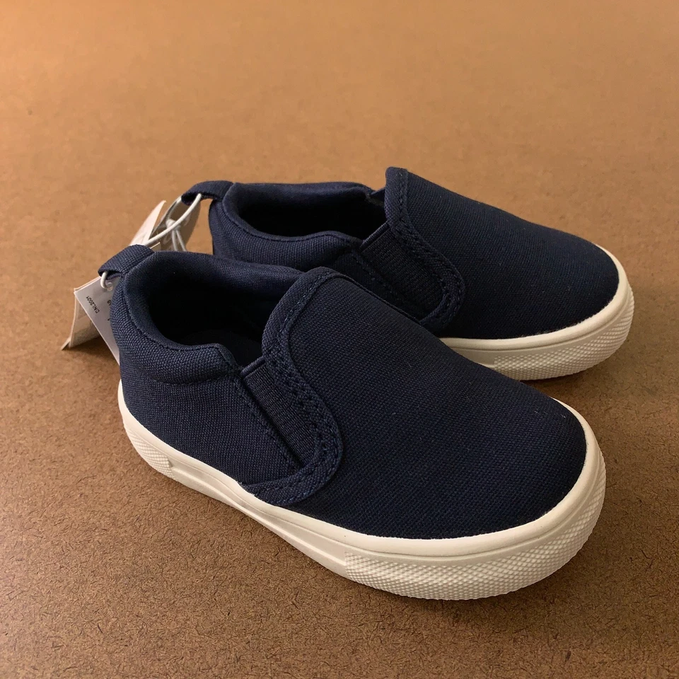 Tênis slip-on babyGap tamanho 5 azul marinho lona novo com etiquetas - Imagem 2 de 4