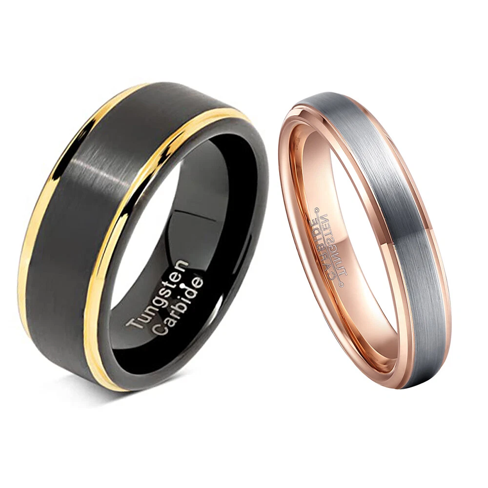 Lovers ring tungsten carbide deals