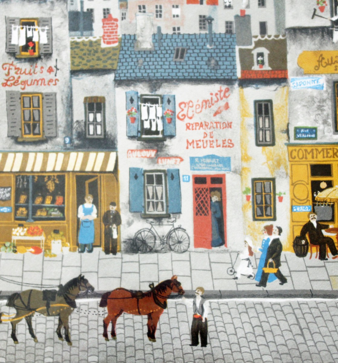 Michel Delacroix Orig. Lithograph Paris Chemin du Fer Hand Signed