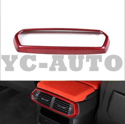 For Lamborghini URUS 2018-2023 Red Carbon Fiber Rear Air Vent Outlet Panel Cover