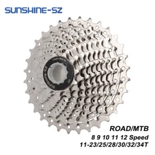 SUNSHINE 8/9/10/11Speed Cassette For Road Bike Fit SHIMANO 11-23/25/28/30/32/34T