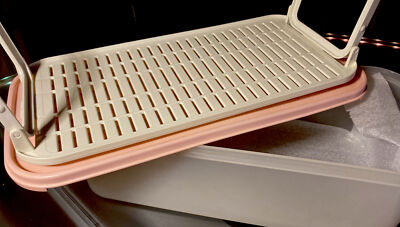 USA NOS Tupperware ModMates #1718 Produce Keeper /FoodStorage Containers/w Tray