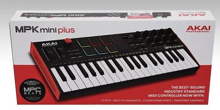 New Akai Professional MPK Mini Plus 37-Key MIDI Keyboard Controller, 8 Drum  Pads