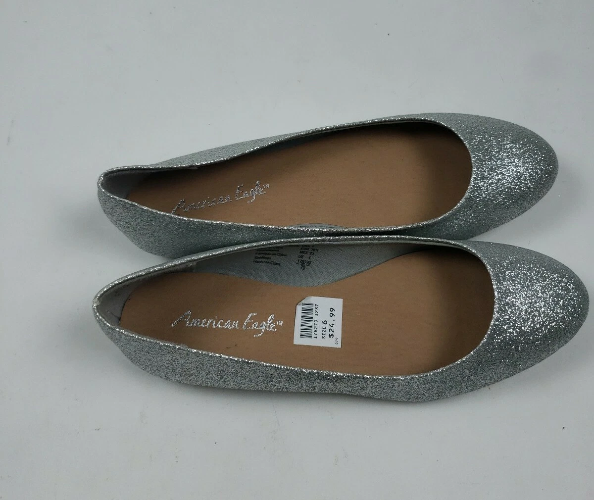 American Eagle Flat Ballerina Shoes From Payless Girl Kids Silve ...