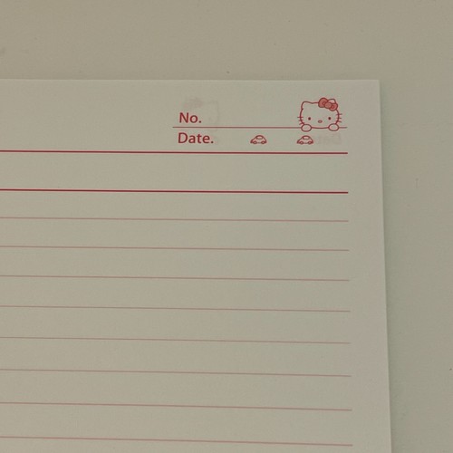 Hello Kitty x Esso Mobil Stationery Notebook, Folder, Stickers, Mini Envelope - Picture 5 of 14