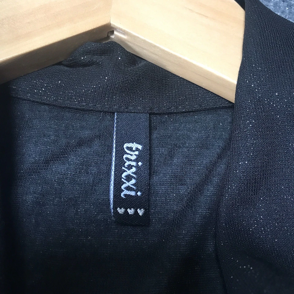 Blusa Camisa Blusa Y2K Trixxi Top Pequeña Pura Brillo Botón Gótica Carrera Rave Foto 3 de 4