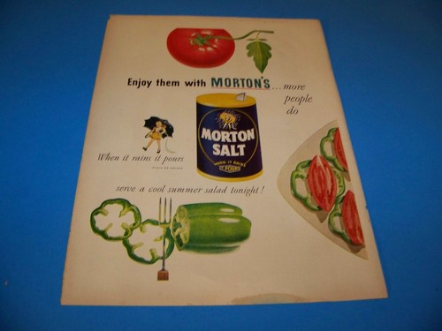 Schlitz Beer / Morton Salt Vintage Print Ad from Magazine 1951 - Picture 2 of 2