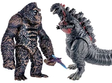 Brand New Set of 2 Legendary Shin Godzilla vs King Kong Toys Action Figures