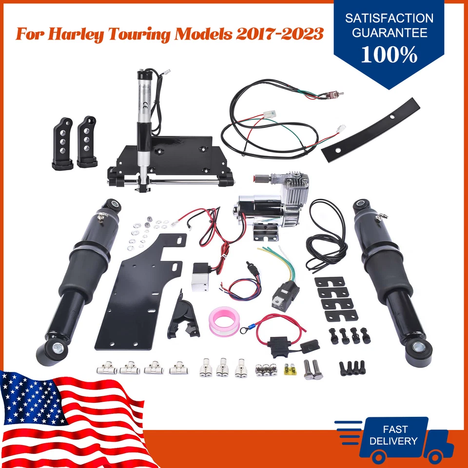 New Rear Air Ride Kit with Electric Center Stand for Harley-Davidson CVO 17-21 - Image 3 of 4