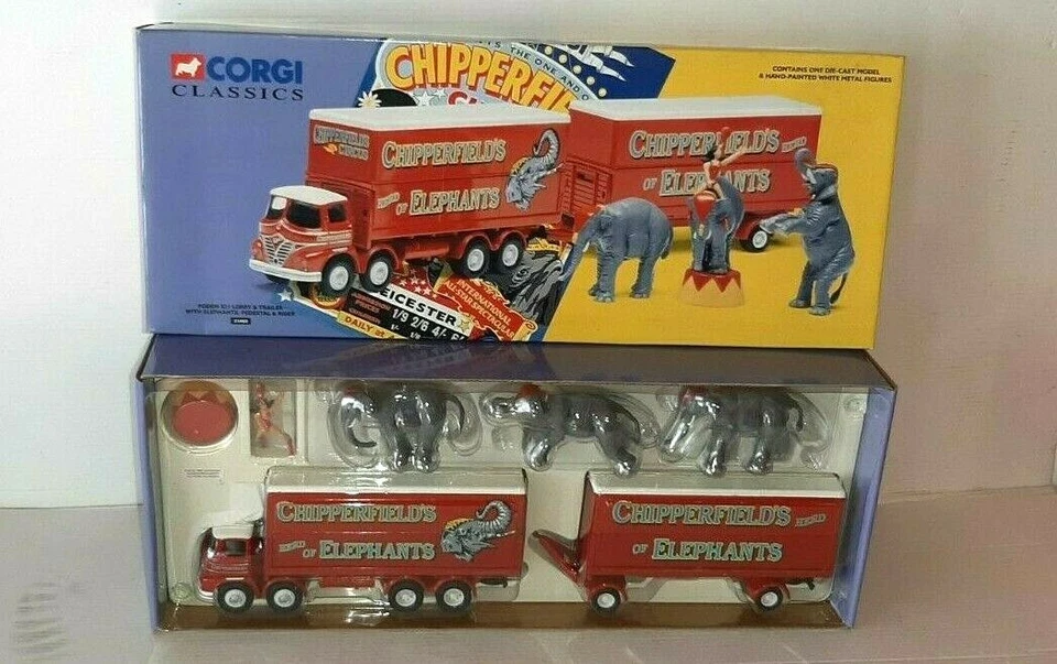 FODEN S21 LORRY & TRAILER WITH ELEPHANTS PEDESTAL & RIDER 31902 CORGI CLASSICS - Immagine 3 di 3
