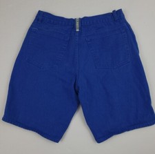 Vintage 90s Bugle Boy Co Royal Blue Denim Cotton Shorts 30 Vtg USA Sport 1990s