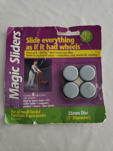 Magic Sliders Plastic Floor Slide Gray Round 1 in. W 8 pk 743488080255