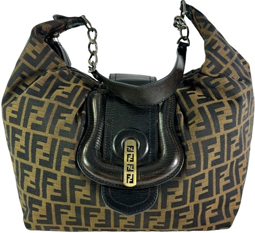 Shoulder Bag Handbag Vintage Bolsos Fendi Zucchino FF Shoulder Bag