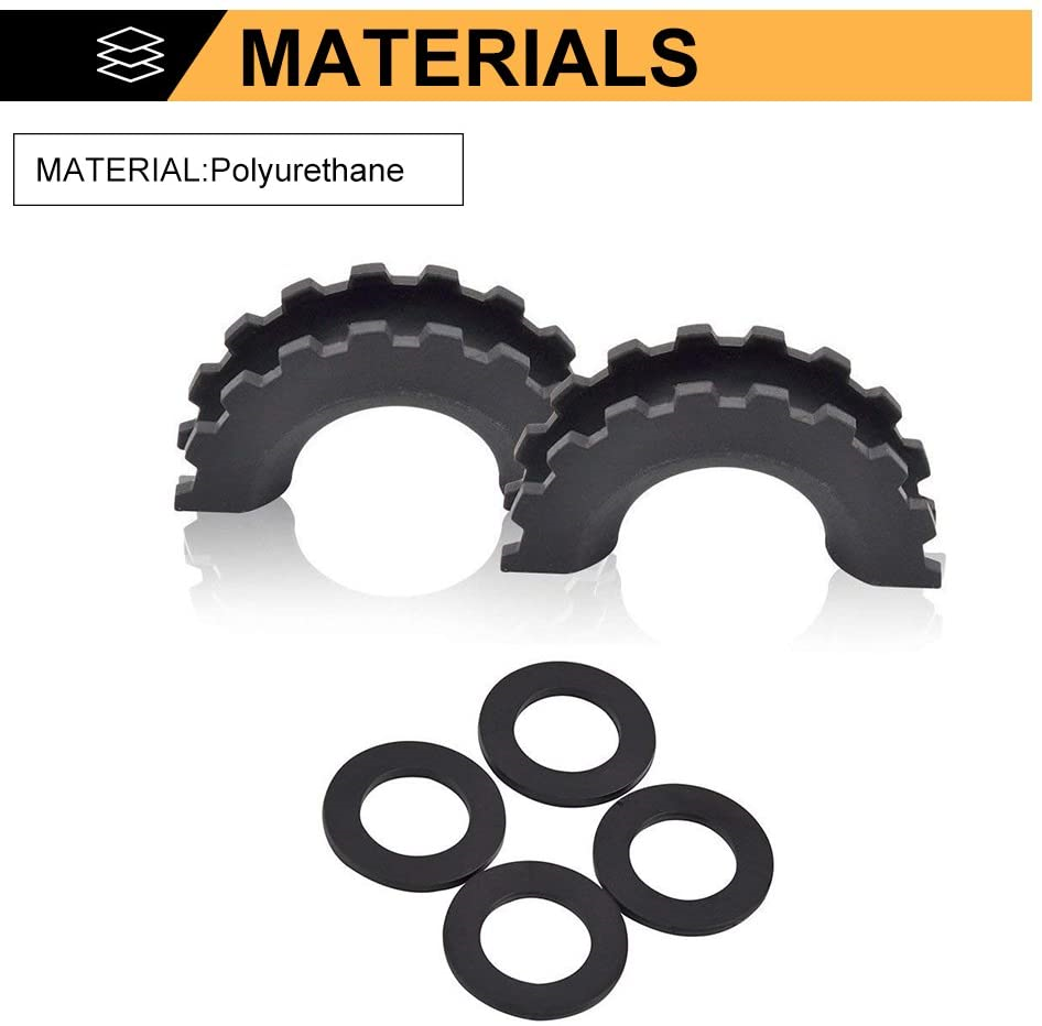 1 Pair Black DRing Isolator and 4 Pcs Washers,Shackle Isolator Kit