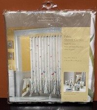 Home Trends Butterflies Polyester Fabric Shower Curtain 70 X 70 Needs No Liner