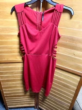 Sexy Red Mini Dress with side cutouts. Love Culture; Size Medium