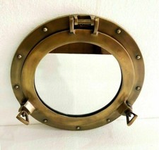 Nautical Round Ship Porthole Mirror Metal Aluminum Glass Wall Mirror 9 Inch