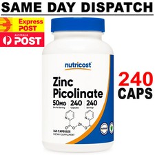 Nutricost Zinc Picolinate 50mg 240 Capsules Premium Quality FREE  AU POST !!