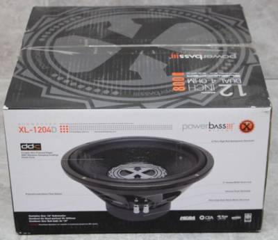 NEW Powerbass Xtreme Subwoofer Dual 4-OHM 12