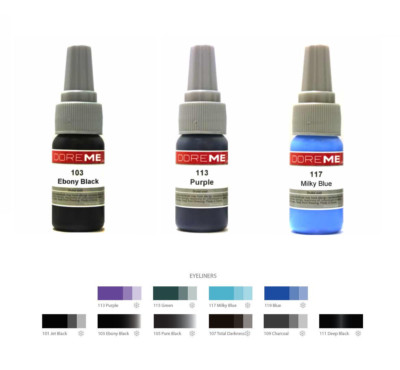 Doreme Pigment SPMU Semi Permanent Makeup Eyeliner, Punk, Tattoo, blau