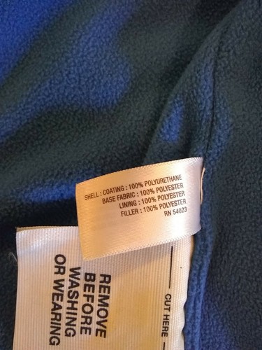 Old Navy Puffer Vest Size 8 Medium Boys Blue Gray Skulls Pockets Full Zip Lined - Picture 7 of 10