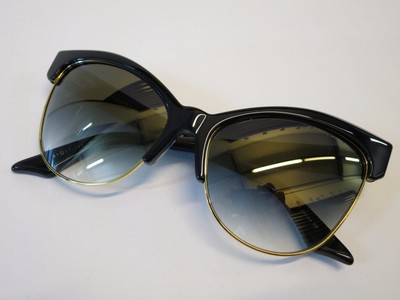 DITA TEMPTATION Cat Eye Black Gold Grey Gradient Glasses Eyewear Sunglasses NEW