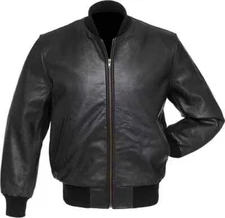 Varsity Original BLACK Real Leather Jacket