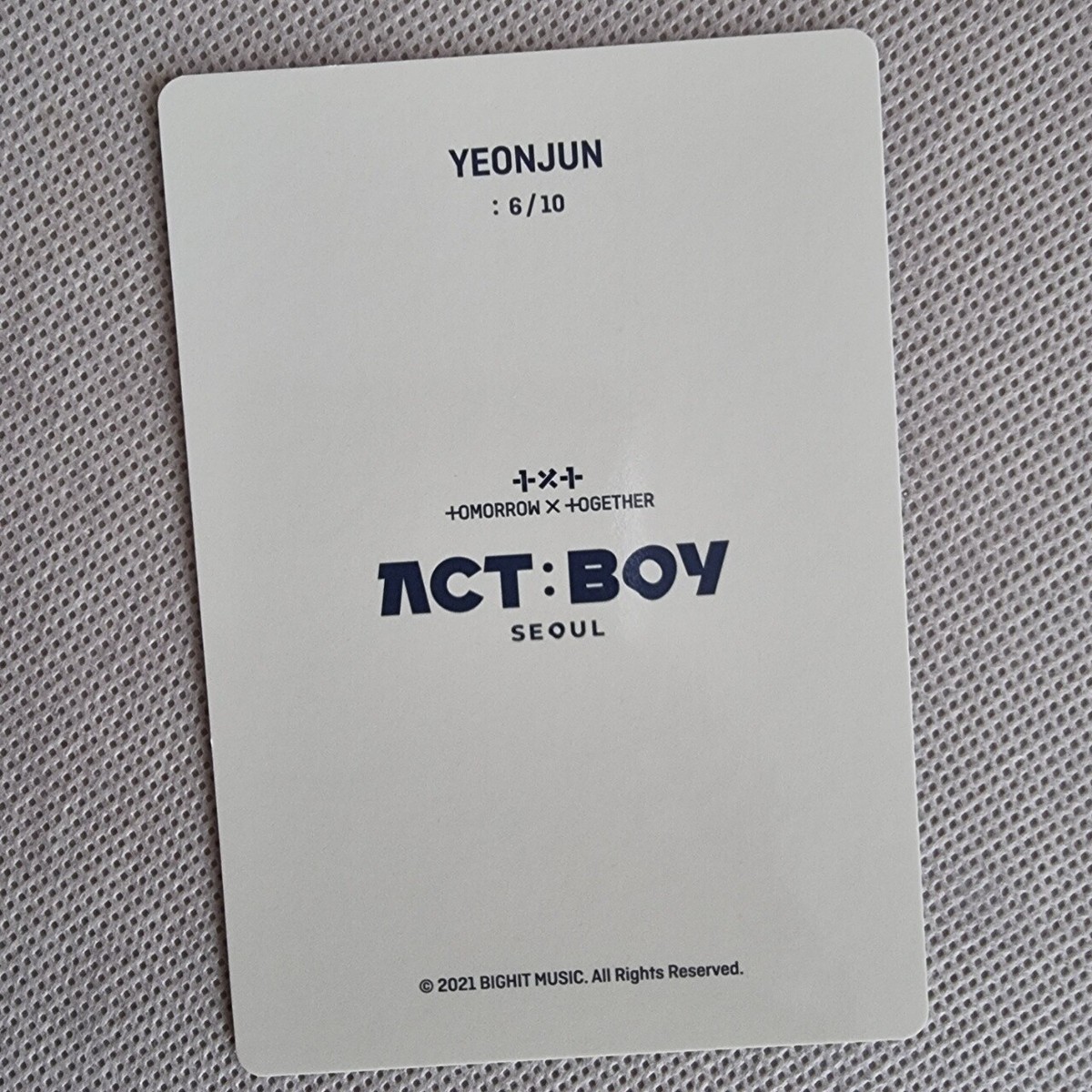 TXT ACT BOY ミニフォトカード 65枚 セット ボムギュ テヒョン T X T] Official BIG HIT MUSIC ACT:BOY SEOUL MINI Photo Card